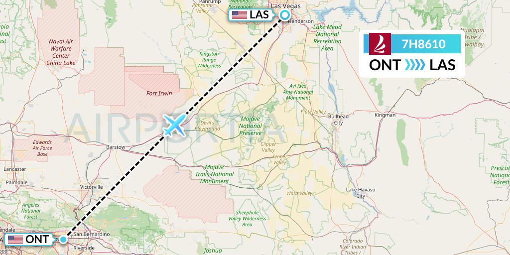 7H8610 Flight Status Ravn Alaska Ontario to Las Vegas (RVF8610)