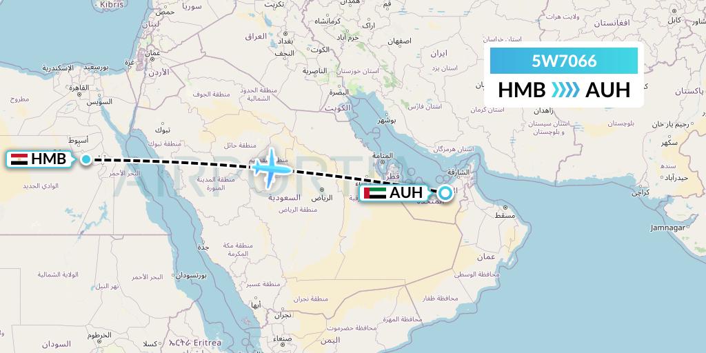 5W7066 Wizz Air Abu Dhabi Flight Map: Sohag to Abu Dhabi