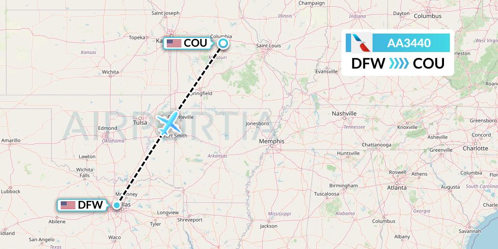 AA3440 Flight Status American Airlines Dallas to Columbia (AAL3440)