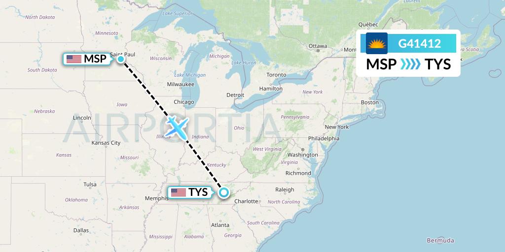 G41412 Flight Status Allegiant Air Minneapolis to Knoxville (AAY1412)
