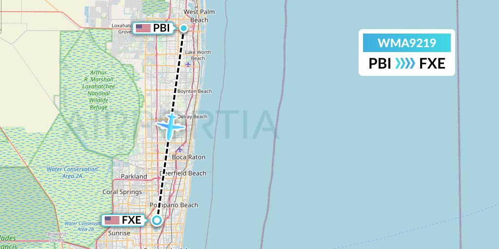 WMA9219 Flight Status Watermakers Air West Palm Beach to Fort Lauderdale