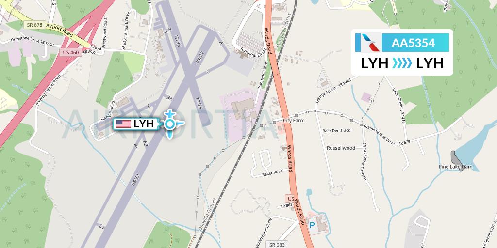 AA5354 Flight Status American Airlines Lynchburg to Lynchburg (AAL5354)