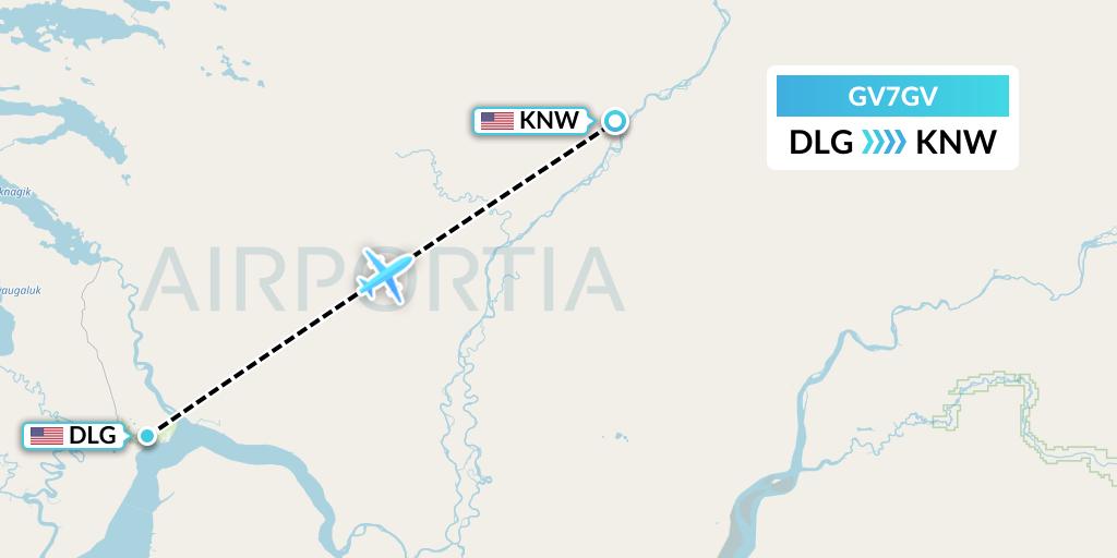 GV7GV Grant Aviation Flight Map: Dillingham to New Stuyahok