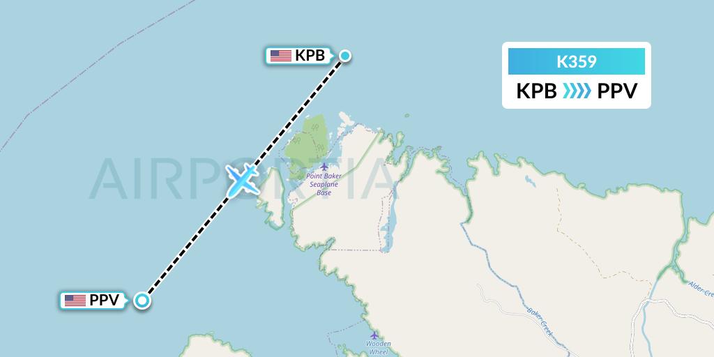 K359 Taquan Air Flight Map: Point Baker to Port Protection
