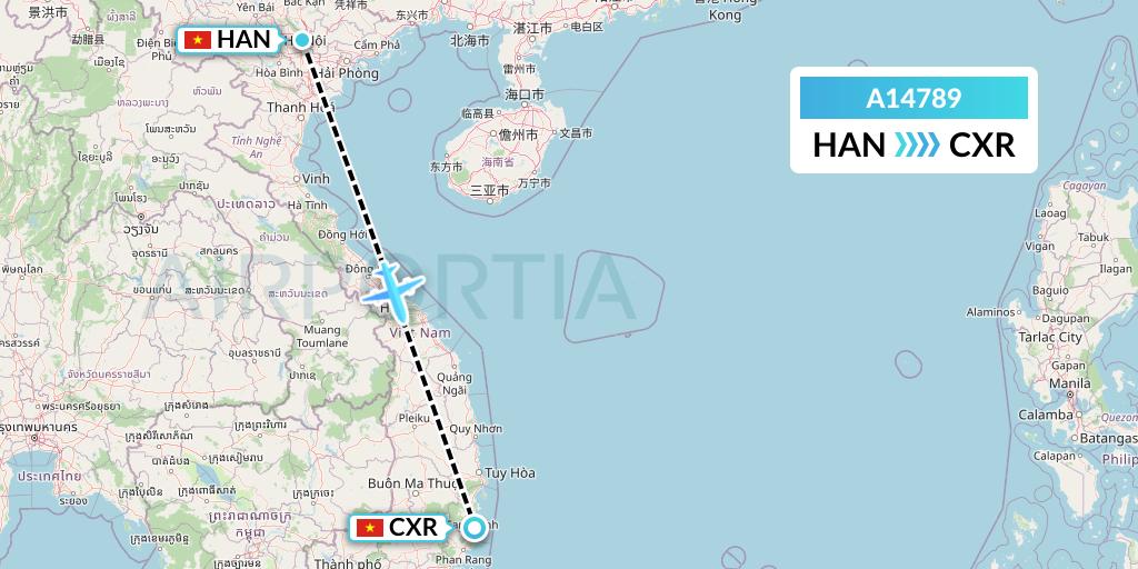 A14789 A.p.g. Distribution Systems Flight Map: Hanoi to Nha Trang