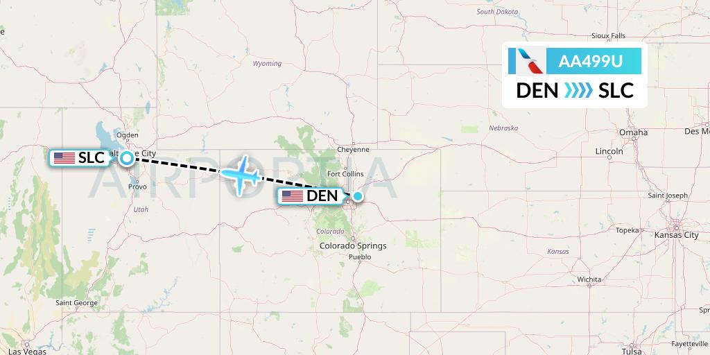 AA499U Flight Status American Airlines Denver to Salt Lake City (AAL499U)