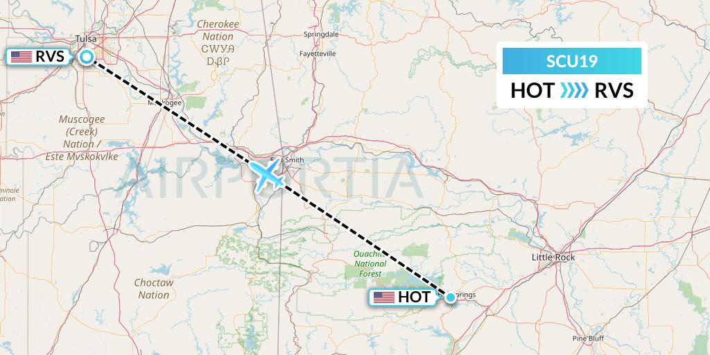 SCU19 Flight Status Air Scorpio Hot Springs to Tulsa