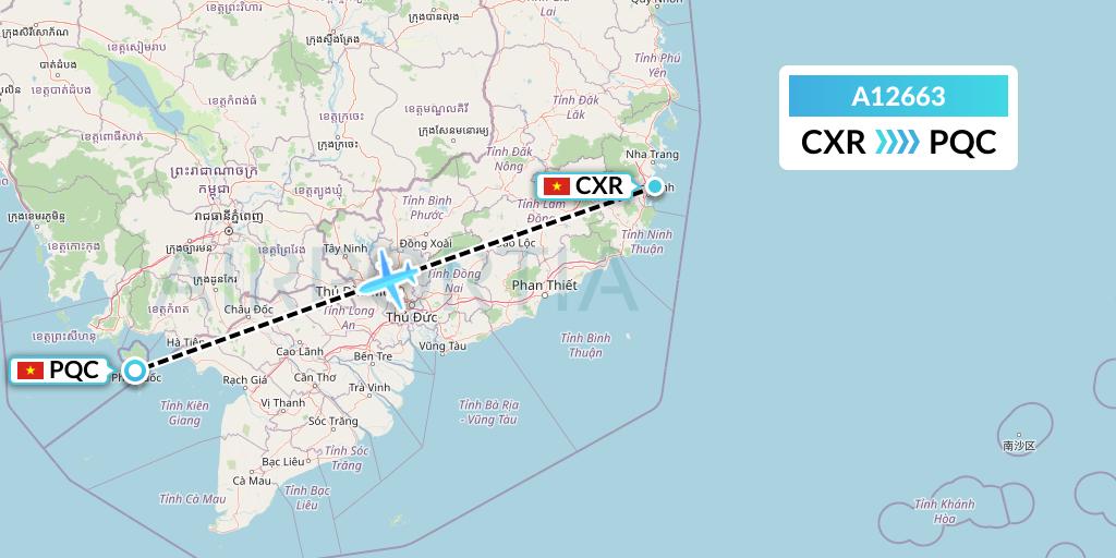 A12663 A.p.g. Distribution Systems Flight Map: Nha Trang to Phu Quoc