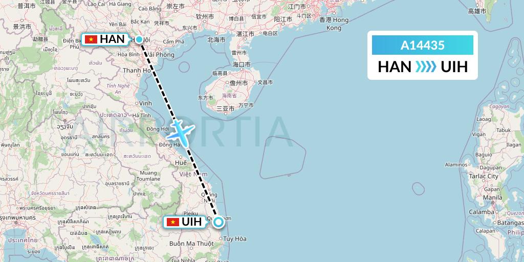 A14435 A.p.g. Distribution Systems Flight Map: Hanoi to Qui Nhon