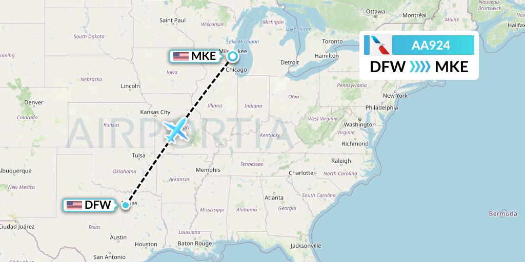 AA924 Flight Status American Airlines Dallas to Milwaukee (AAL924)