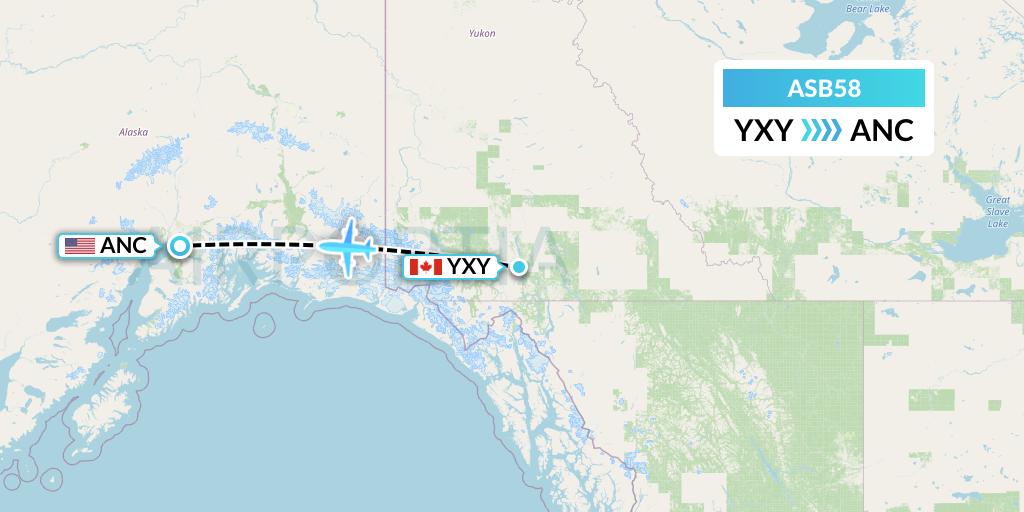 ASB58 Flight Status Air Spray Whitehorse to Anchorage