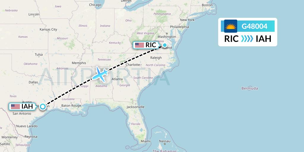 G48004 Flight Status Allegiant Air Richmond to Houston (AAY8004)