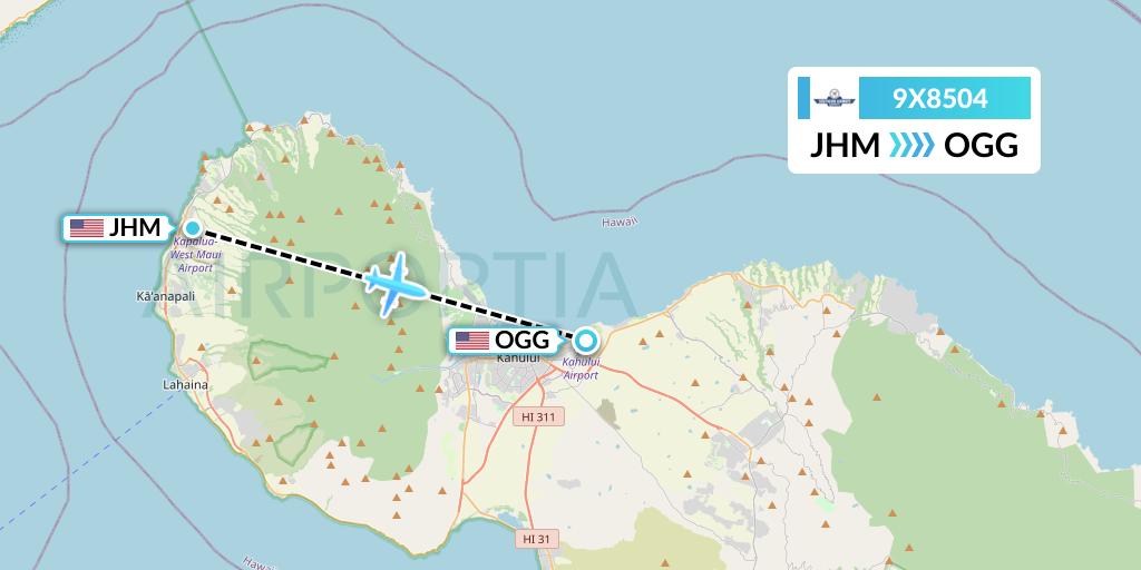 9X8504 Flight Status Southern Airways Express Lahaina to Kahului (LTD8504)