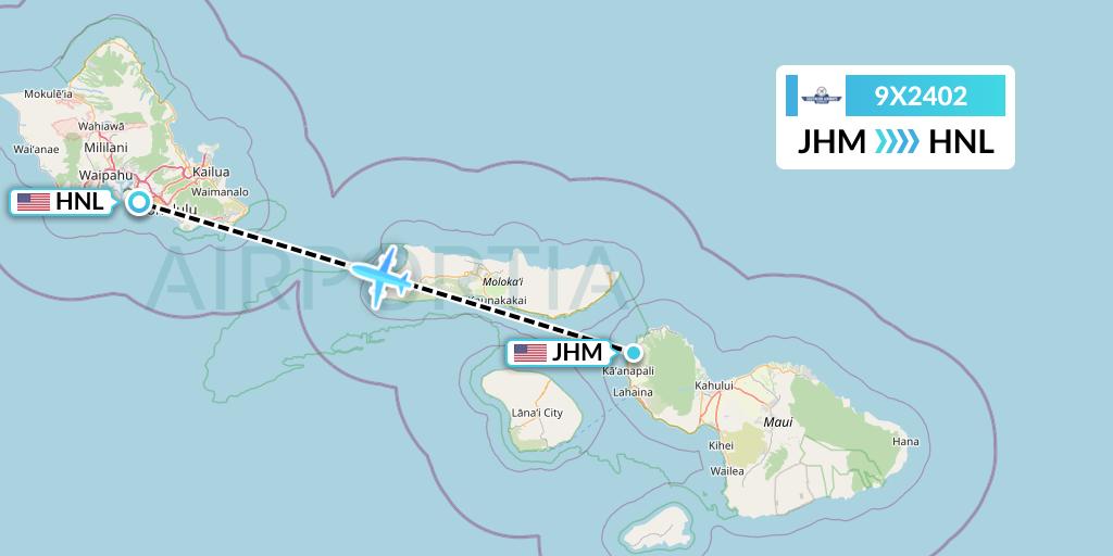 9X2402 Flight Status Southern Airways Express Lahaina to Honolulu