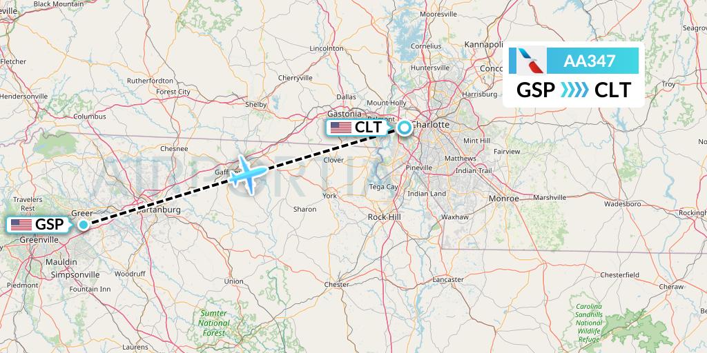 AA347 Flight Status American Airlines GreenvilleSpartanburg to