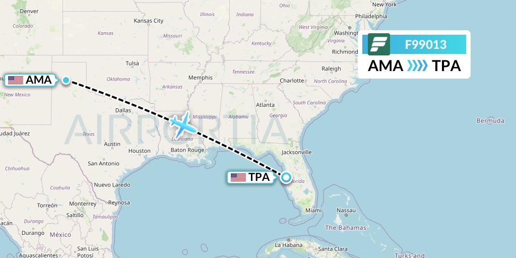 F99013 Flight Status Frontier Airlines Amarillo to Tampa (FFT9013)