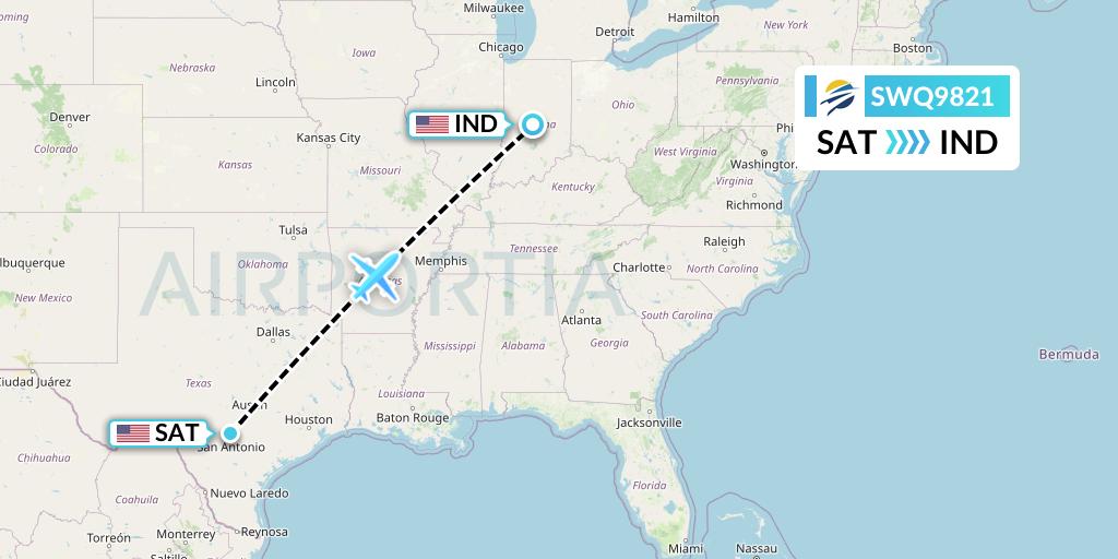 SWQ9821 Flight Status Swift Air San Antonio to Indianapolis (WQ9821)