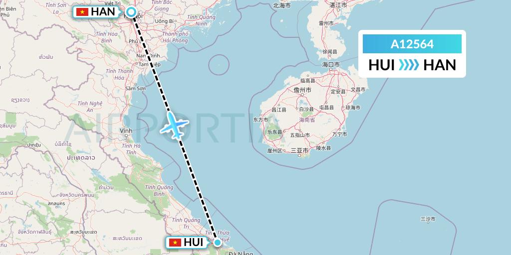 A12564 A.p.g. Distribution Systems Flight Map: Hue to Hanoi