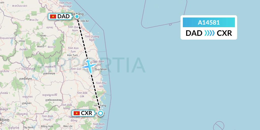 A14581 A.p.g. Distribution Systems Flight Map: Da Nang to Nha Trang