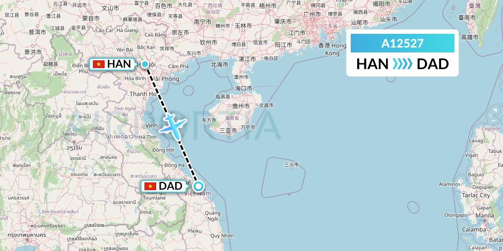 A12527 A.p.g. Distribution Systems Flight Map: Hanoi to Da Nang