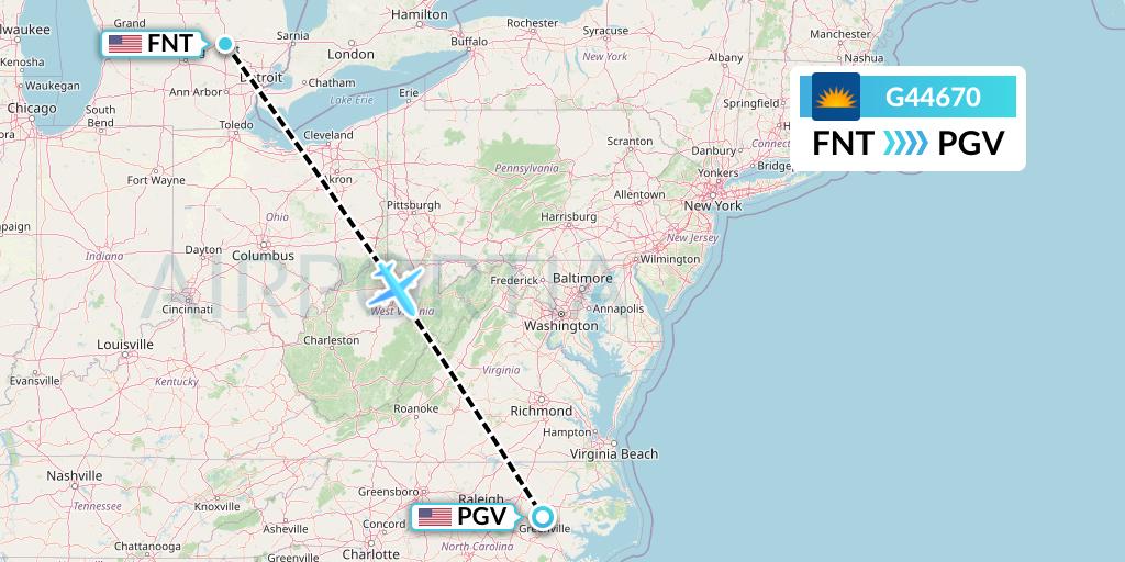 G44670 Flight Status Allegiant Air Flint to Greenville (AAY4670)