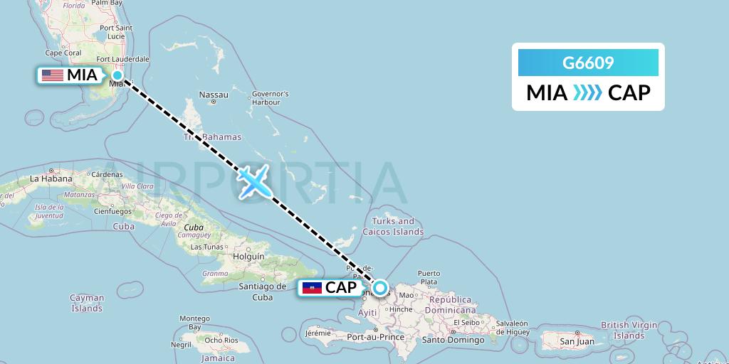 G6609 Flight Status Fly Arna Miami to CapHaitien (ACY609)