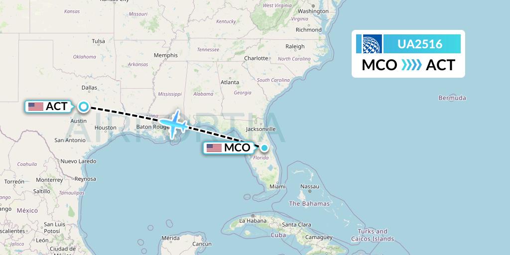 UA2516 Flight Status United Airlines Orlando to Waco (UAL2516)