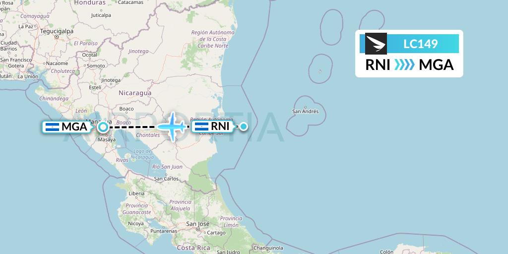 LC149 Flight Status Skyway Corn Island to Managua (GCS149)