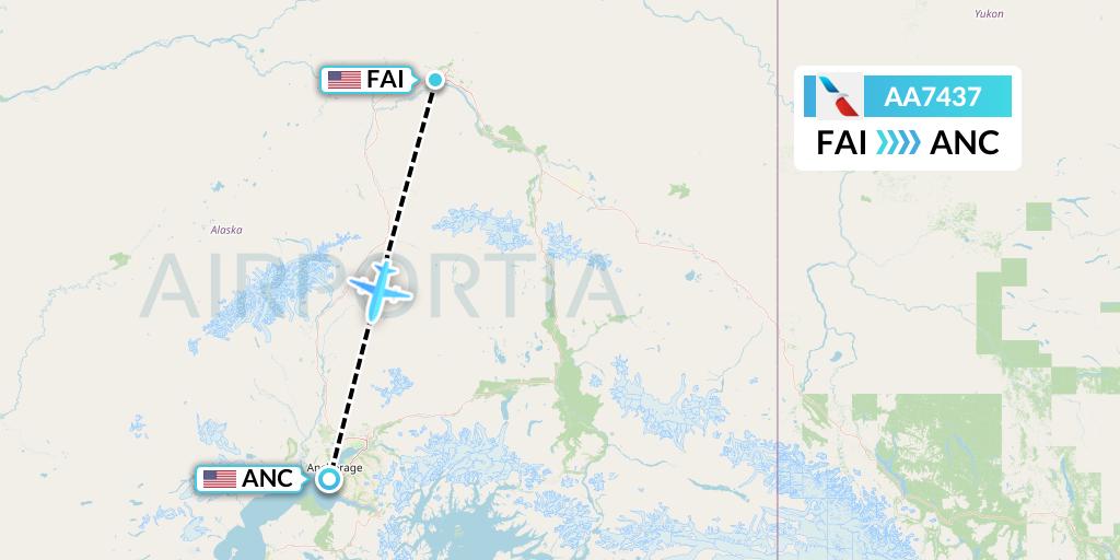AA7437 Flight Status American Airlines Fairbanks to Anchorage (AAL7437)