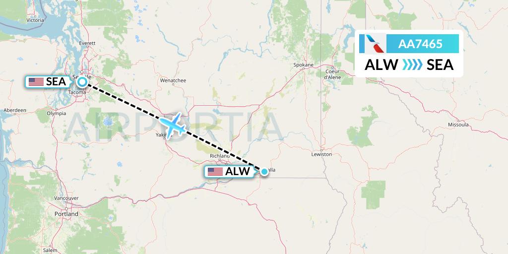 AA7465 Flight Status American Airlines Walla Walla to Seattle (AAL7465)