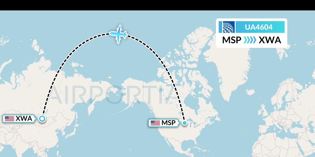 UA4604 Flight Status United Airlines Minneapolis to Williston (UAL4604)