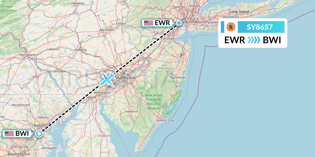 SY8657 Flight Status Sun Country Airlines New York to Baltimore (SCX8657)