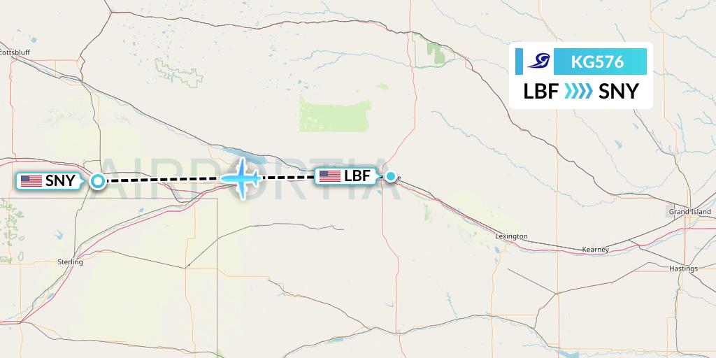 KG576 Flight Status Key Lime Air North Platte to Sidney (LYM576)