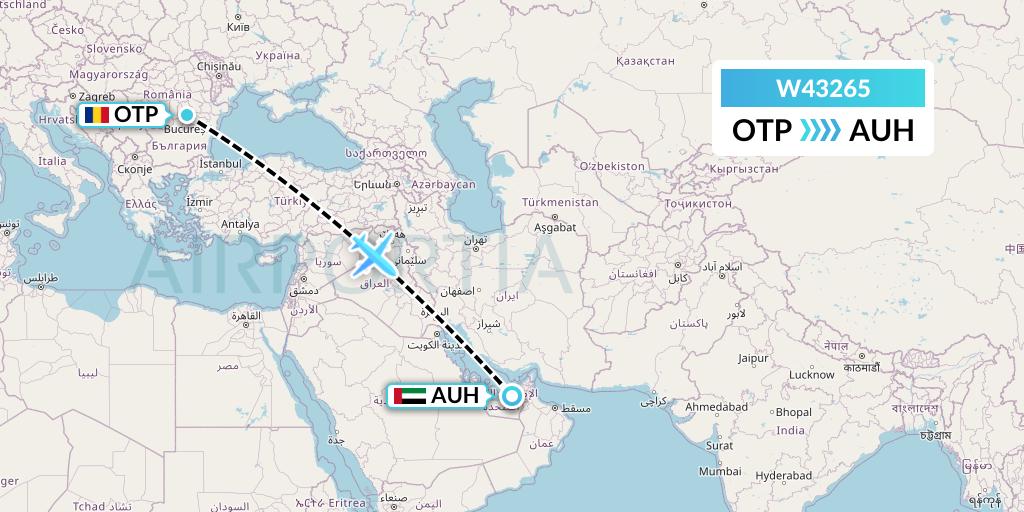 W43265 Flight Status Wizz Air Malta Bucharest to Abu Dhabi (WMT3265)
