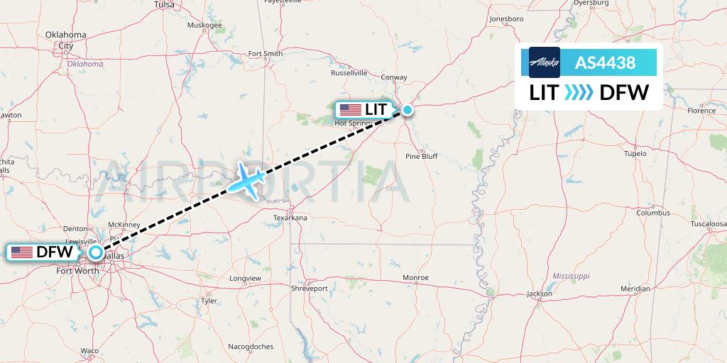 AS4438 Flight Status Alaska Airlines Little Rock to Dallas (ASA4438)