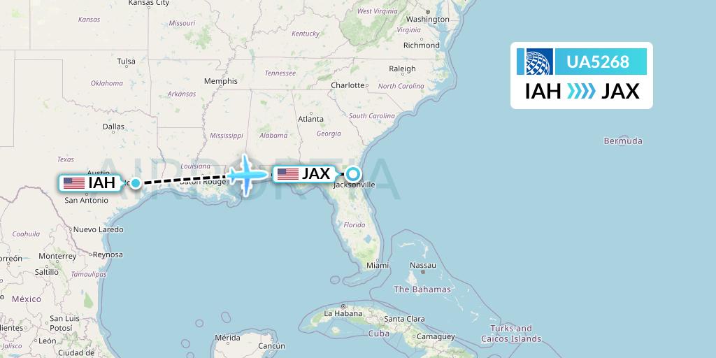 UA5268 Flight Status United Airlines Houston to Jacksonville (UAL5268)
