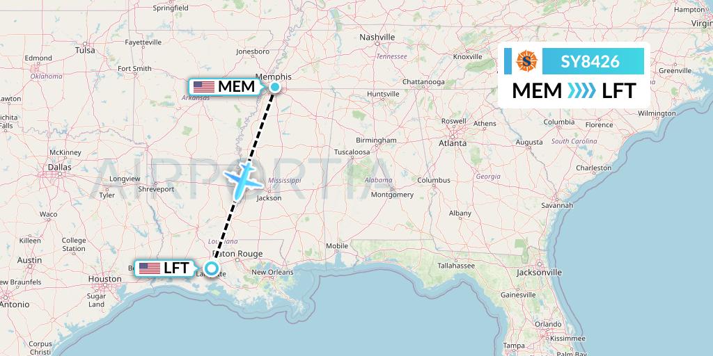 SY8426 Flight Status Sun Country Airlines Memphis to Lafayette (SCX8426)