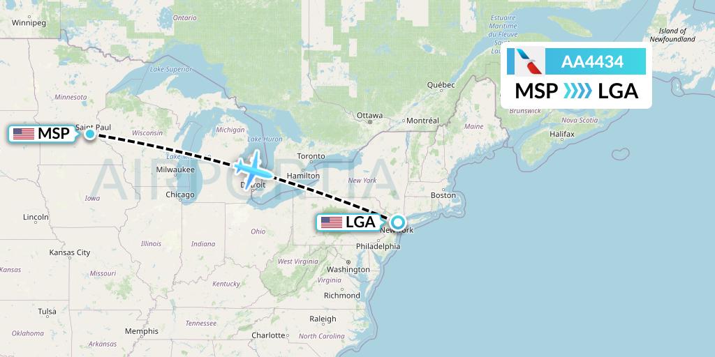 AA4434 Flight Status American Airlines Minneapolis to New York (AAL4434)