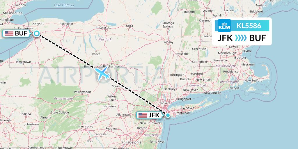 KL5586 Flight Status KLM New York to Buffalo (KLM5586)
