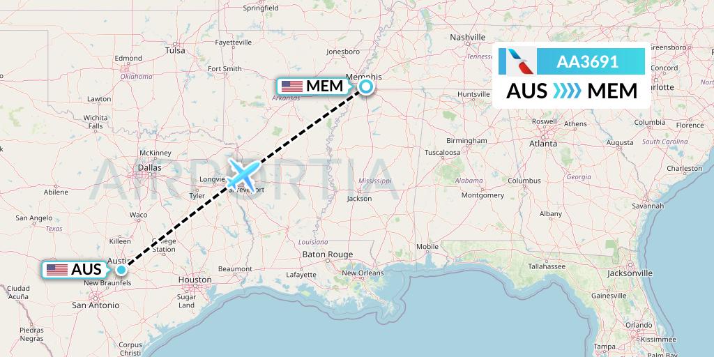 AA3691 Flight Status American Airlines Austin to Memphis (AAL3691)