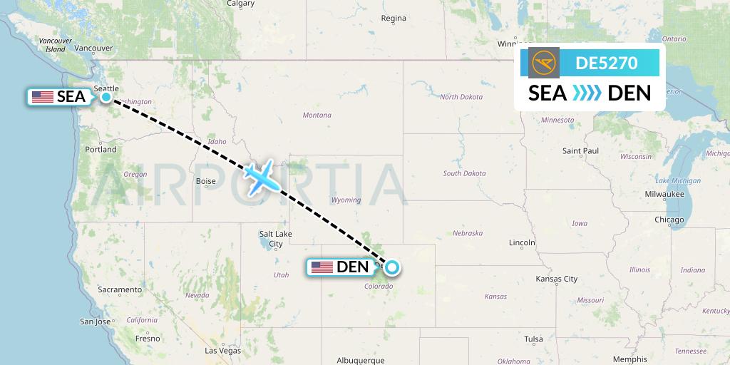 DE5270 Condor Flight Map: Seattle to Denver