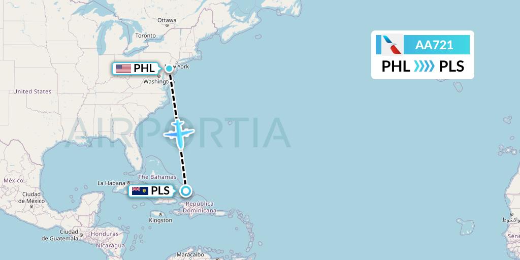 AA721 Flight Status American Airlines Philadelphia to Providenciales
