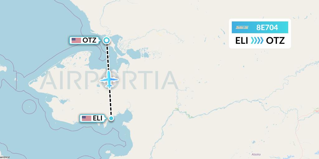 8E704 Flight Status Bering Air Elim to Kotzebue (BRG704)