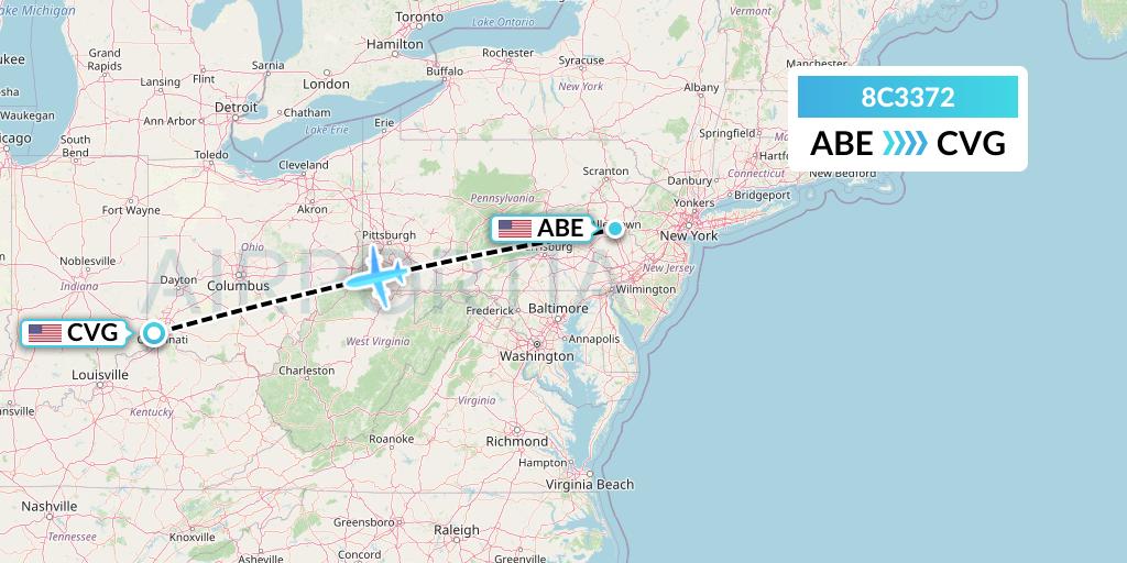8C3372 Flight Status Air Transport International Allentown to
