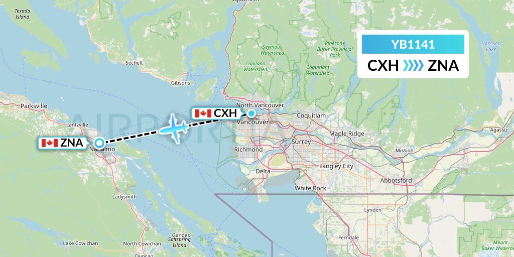 YB1141 Flight Status Harbour Air Seaplanes Vancouver to Nanaimo (0001141)