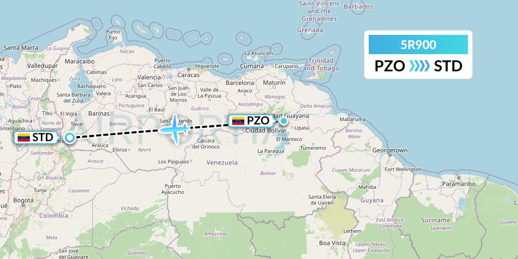 5R900 Flight Status Rutaca Airlines Puerto Ordaz to Santo Domingo (RUC900)