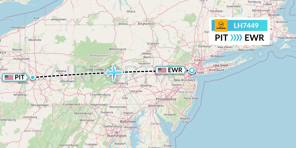LH7449 Flight Status Lufthansa Pittsburgh to New York (DLH7449)