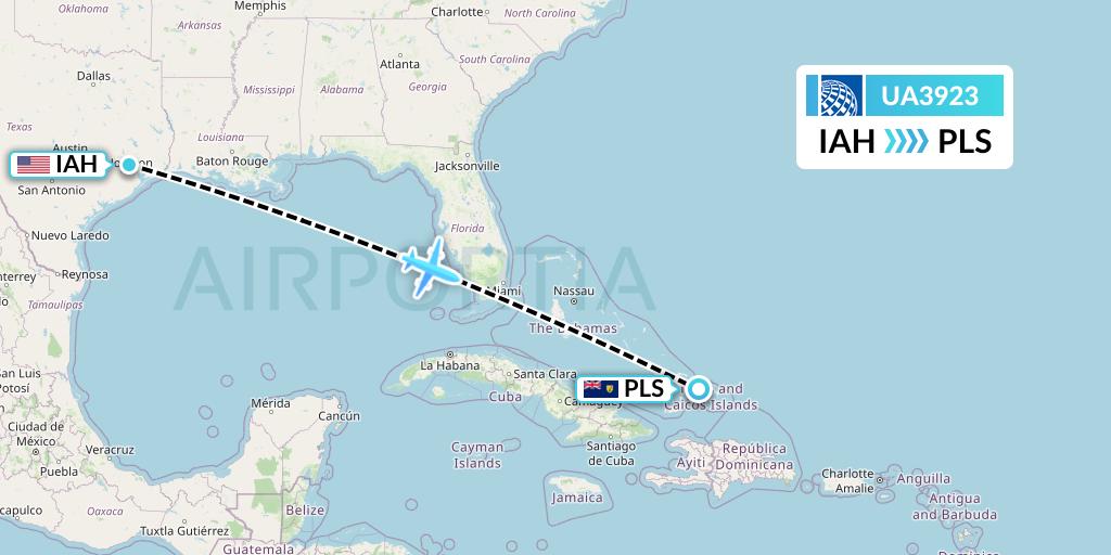 UA3923 Flight Status United Airlines Houston to Providenciales (UAL3923)
