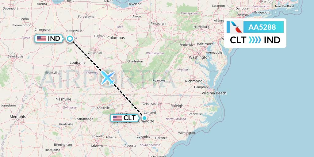 AA5288 Flight Status American Airlines Charlotte to Indianapolis (AAL5288)