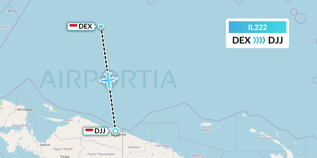 IL222 Flight Status Trigana Air Service: Timika to Jayapura (TGN222)